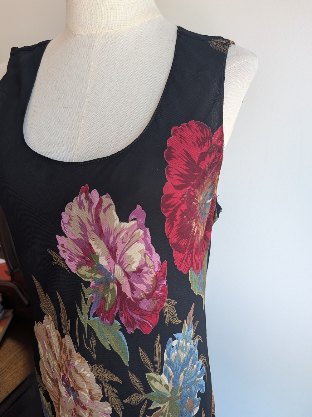 April Cornell Black Maxi Dress with Multicolor Floral Print - Picture 5 of 10